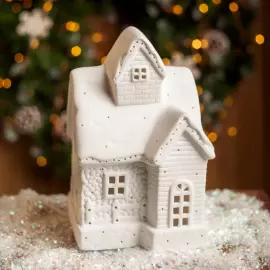 Decorative porcelain lamp "Gingerbread house"